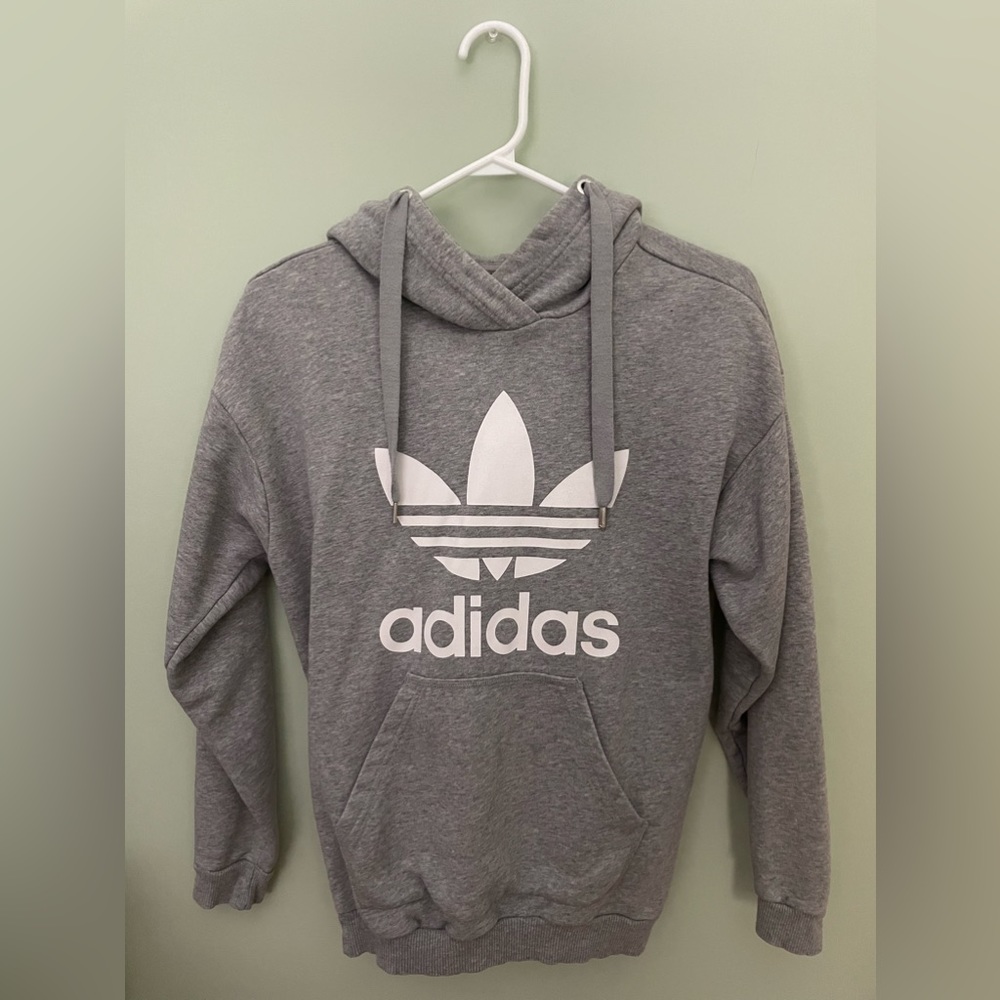 Adidas Grey Hoodie With Logo
